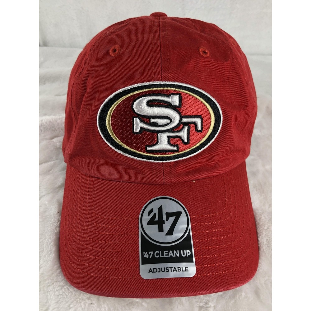 San Francisco 49ers Hat Cap Strap Back Red NFL Football Mens OSFA Throwback